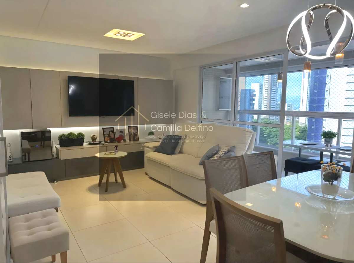  - Apto no Miramar- 131m²- 04Qts s/ 03Sts+DCE- 03Vgs- Totalmente Projetado!